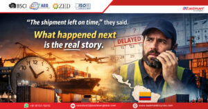 The shipment left on time